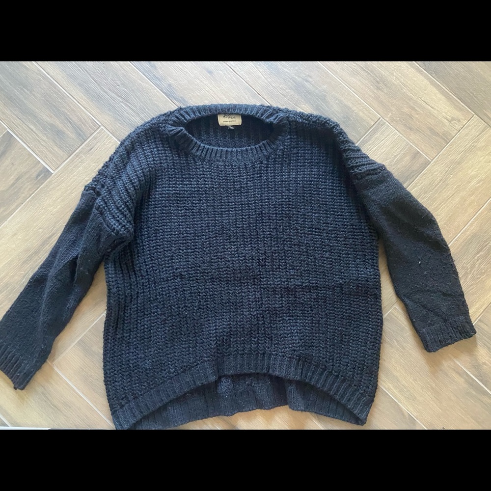 Oversized knit chunky sweater